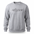 Amsterdam Sweater in geflecktem Grau mit schwarzem Graffiti-Outliner
