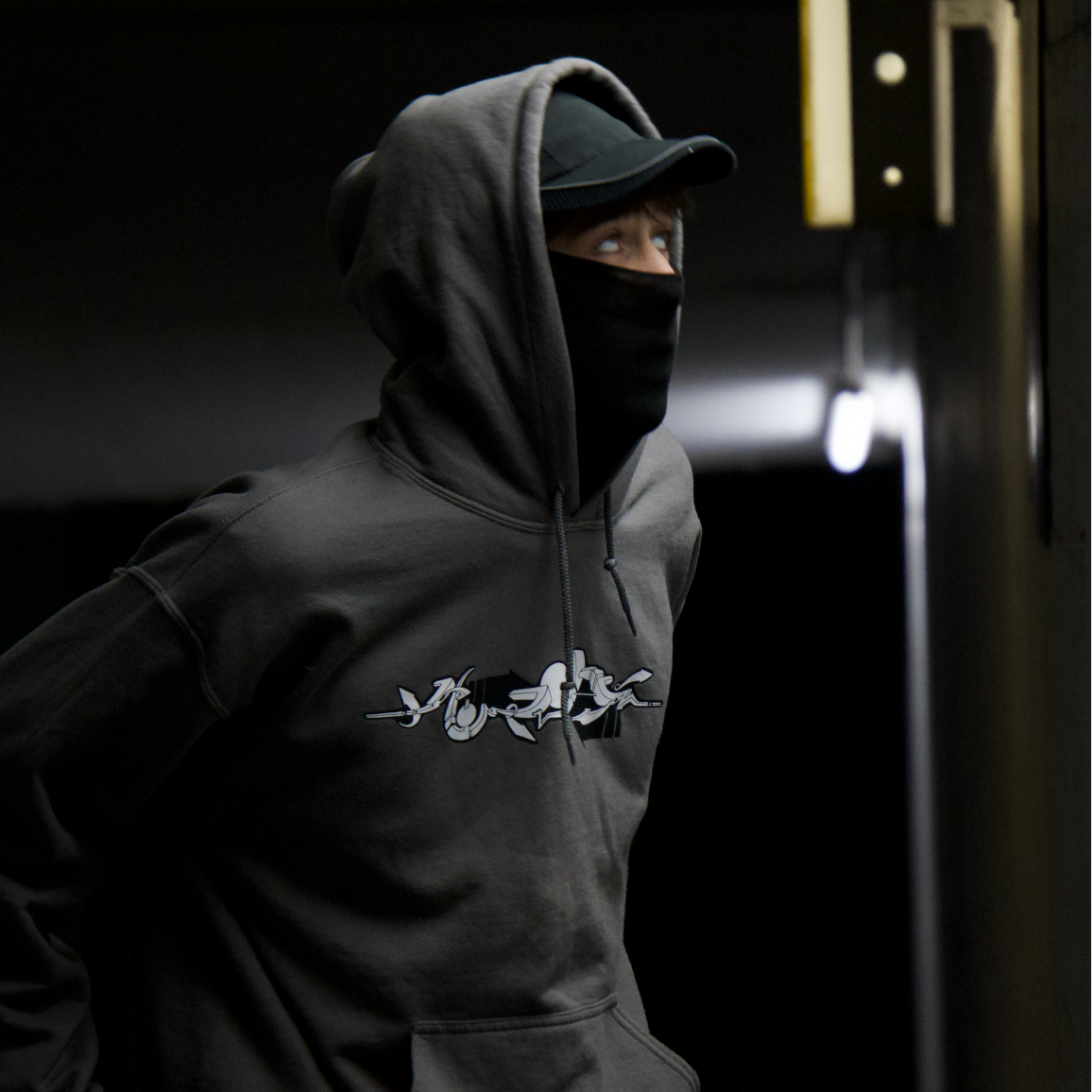 Anthrazit Elektro Hoodie