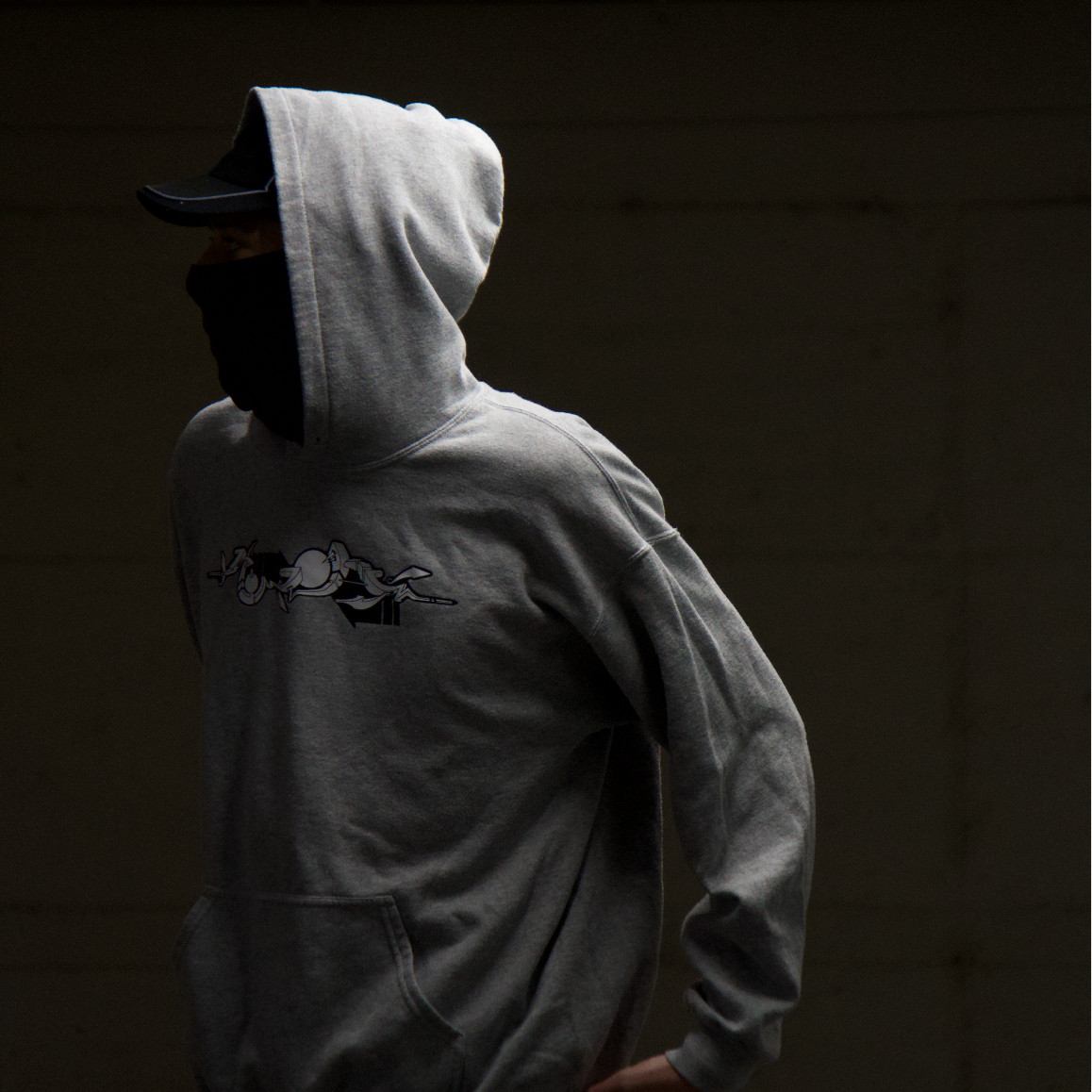 Hellgrau Elektro Hoodie