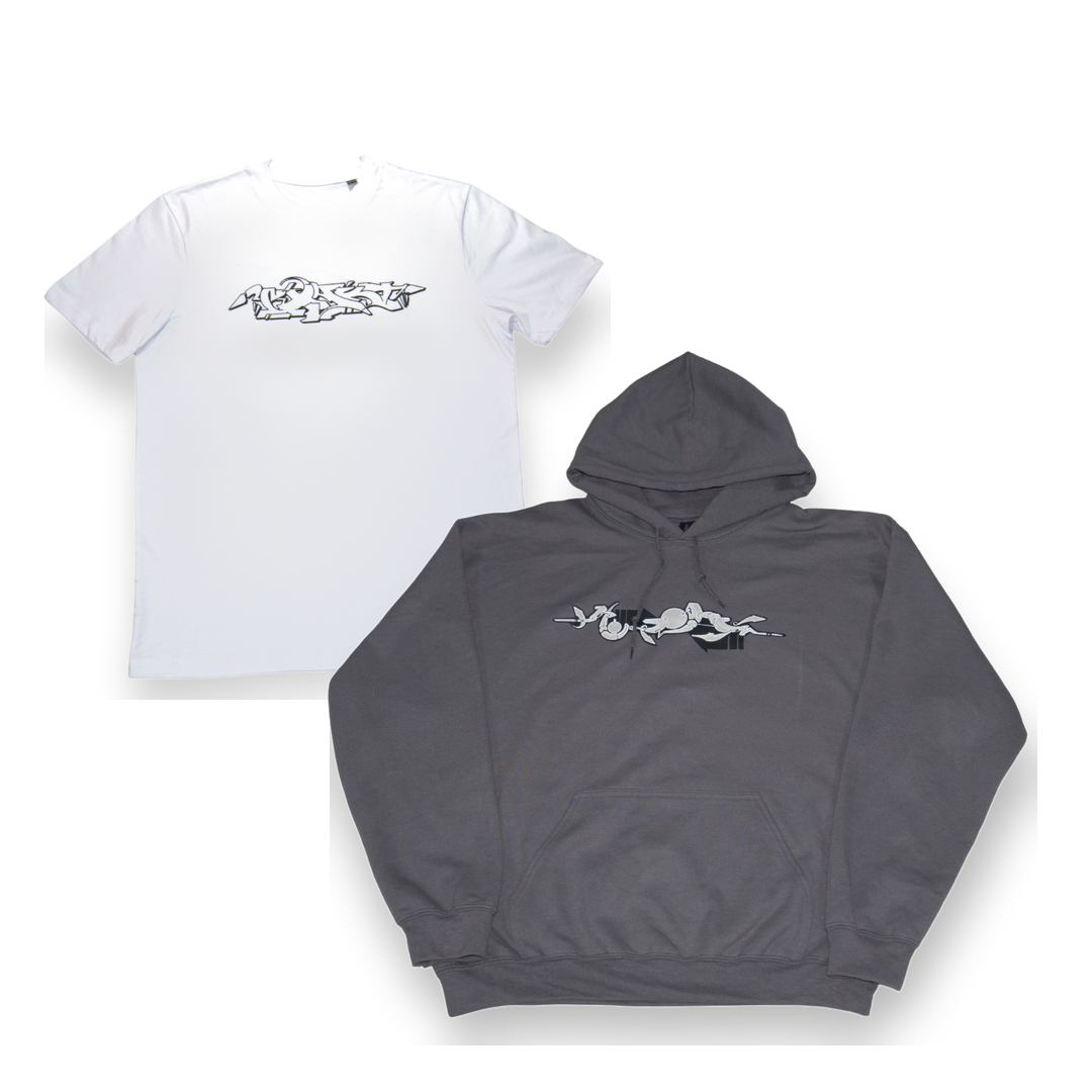 Fit Komplett Bundle – Black Amsterdam Shirt und Anthrazit Elektro Hoodie