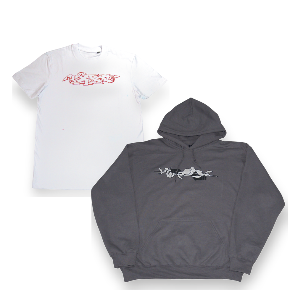 Fit Komplett Bundle – Red Amsterdam Shirt und Anthrazit Elektro Hoodie