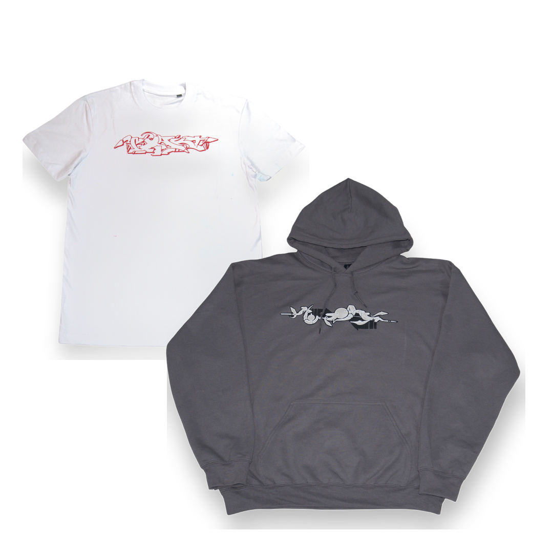 Fit Komplett Bundle – Red Amsterdam Shirt und Anthrazit Elektro Hoodie
